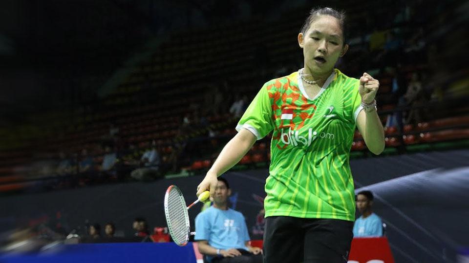 Pebulu tangkis tunggal putri Indonesia, Ruselli Hartawan, selangkah demi selangkah mencoba untuk mengukir sejarah di kejuaraan bulu tangkis Macau Open 2019. - INDOSPORT